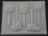 2446 Trick or Treat Chocolate or Hard Candy Lollipop Mold